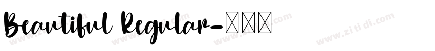 Beautiful Regular字体转换